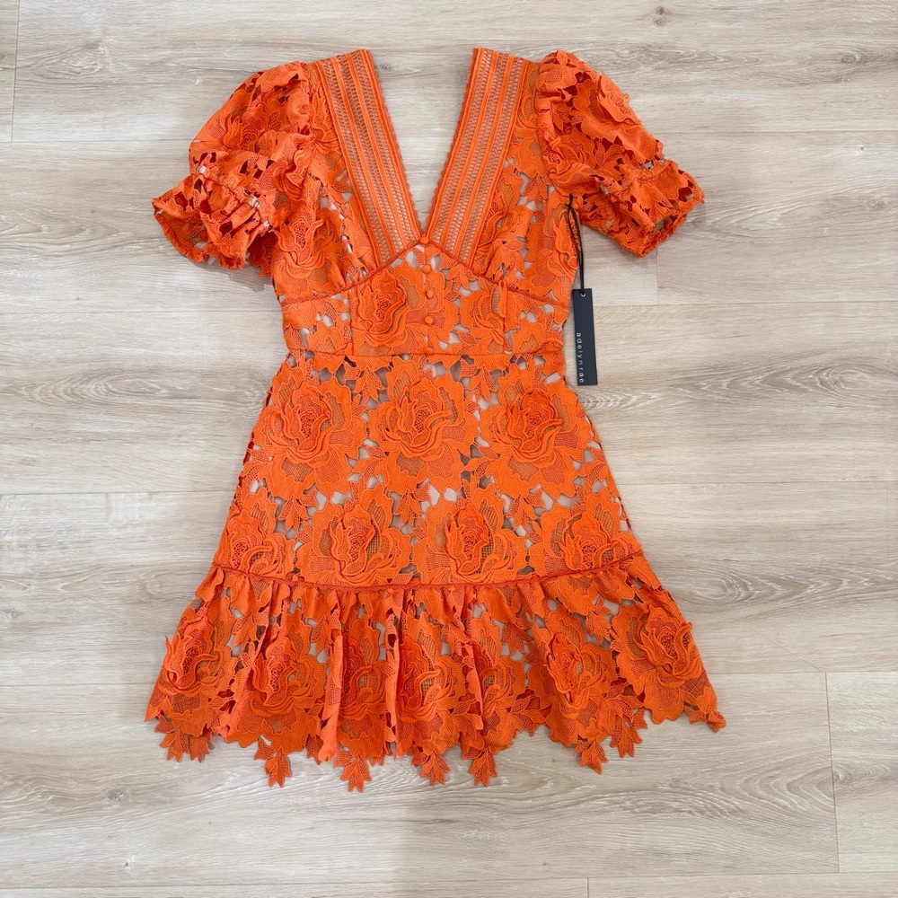 NEW Adelyn Rae Orange Lace Dress